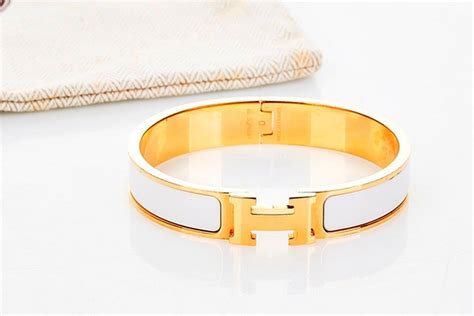 hermes enamel bangle white|Hermes bangle price.